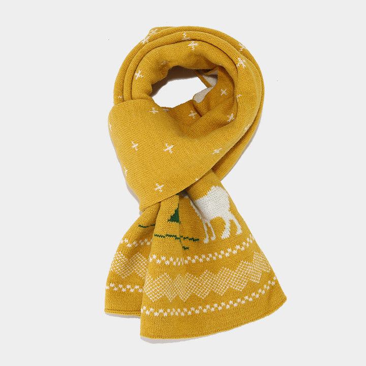 Mune | Christmas Reindeer Pattern Hat Scarf Gloves Set (6 Colors)