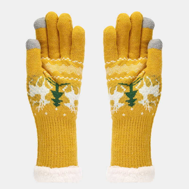 Mune | Christmas Reindeer Pattern Hat Scarf Gloves Set (6 Colors)