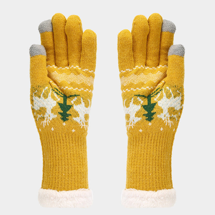 Mune | Christmas Reindeer Pattern Hat Scarf Gloves Set (6 Colors)