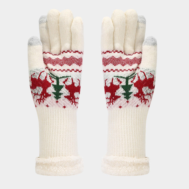 Mune | Christmas Reindeer Pattern Hat Scarf Gloves Set (6 Colors)