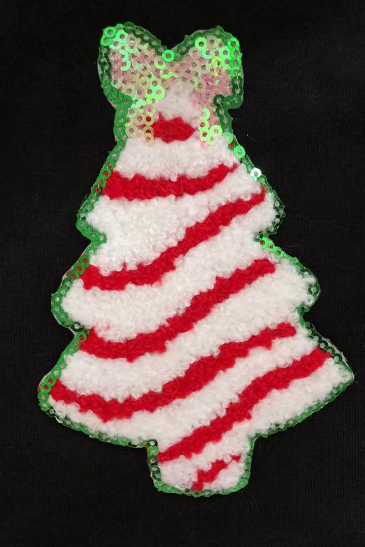 Mune | Casual Christmas Tree Sequin O-Neck Sweatshirts