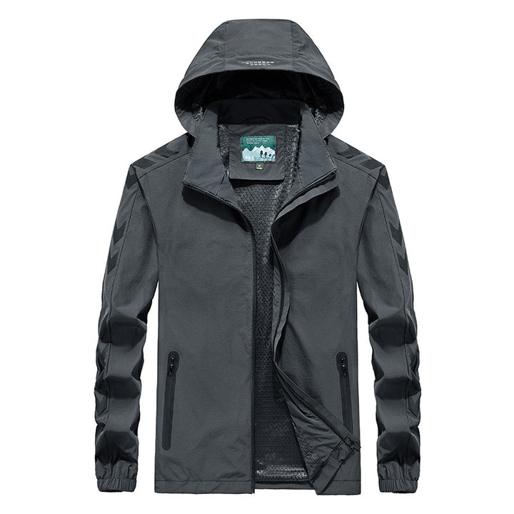 Men's Performance Softshell Jacket with Hood, Sealed Zippers and Reflective Sleeve Inserts Mune Fashion