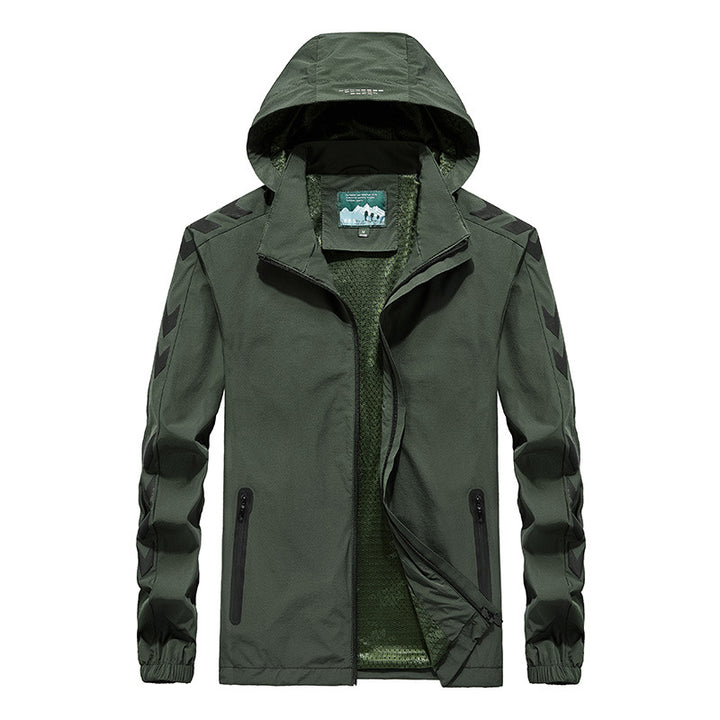 Men's Performance Softshell Jacket with Hood, Sealed Zippers and Reflective Sleeve Inserts Mune Fashion