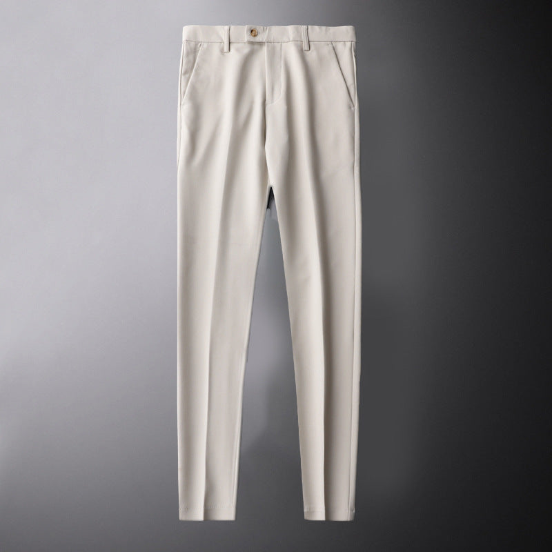 Men's slim-fit business trousers with crease and concealed hook closure Mune Fashion