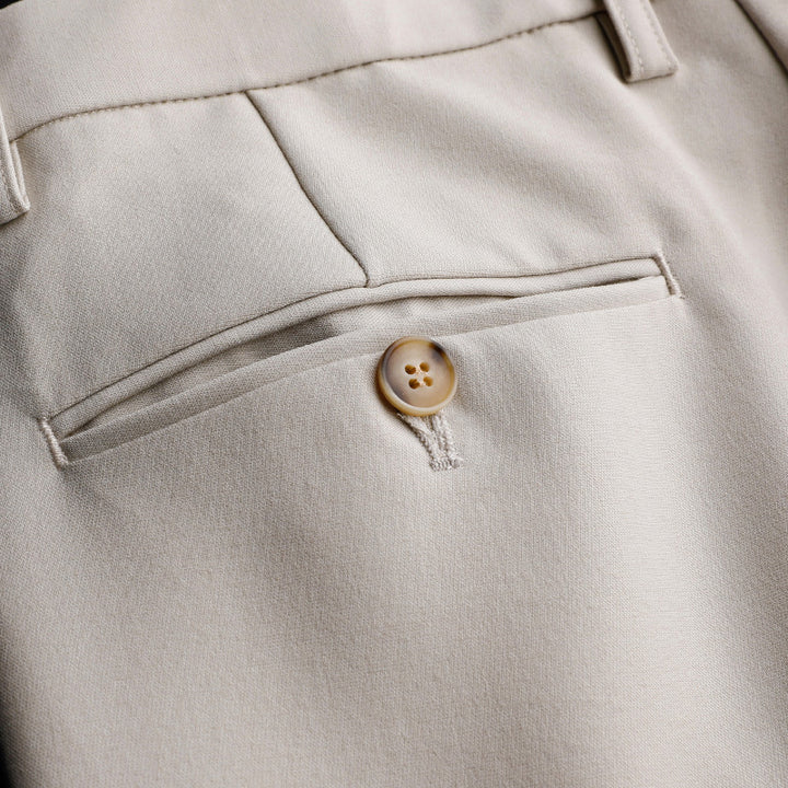 Men's slim-fit business trousers with crease and concealed hook closure Mune Fashion