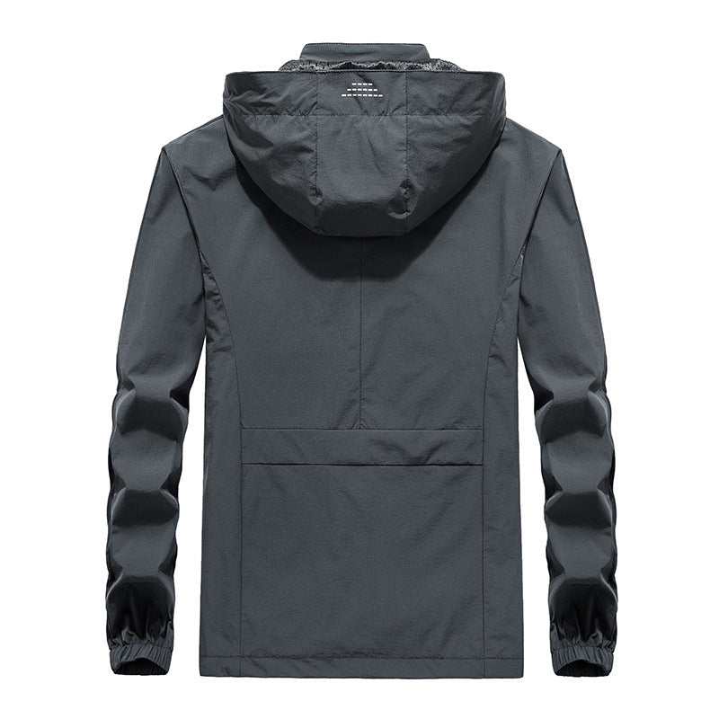 Men's Performance Softshell Jacket with Hood, Sealed Zippers and Reflective Sleeve Inserts Mune Fashion