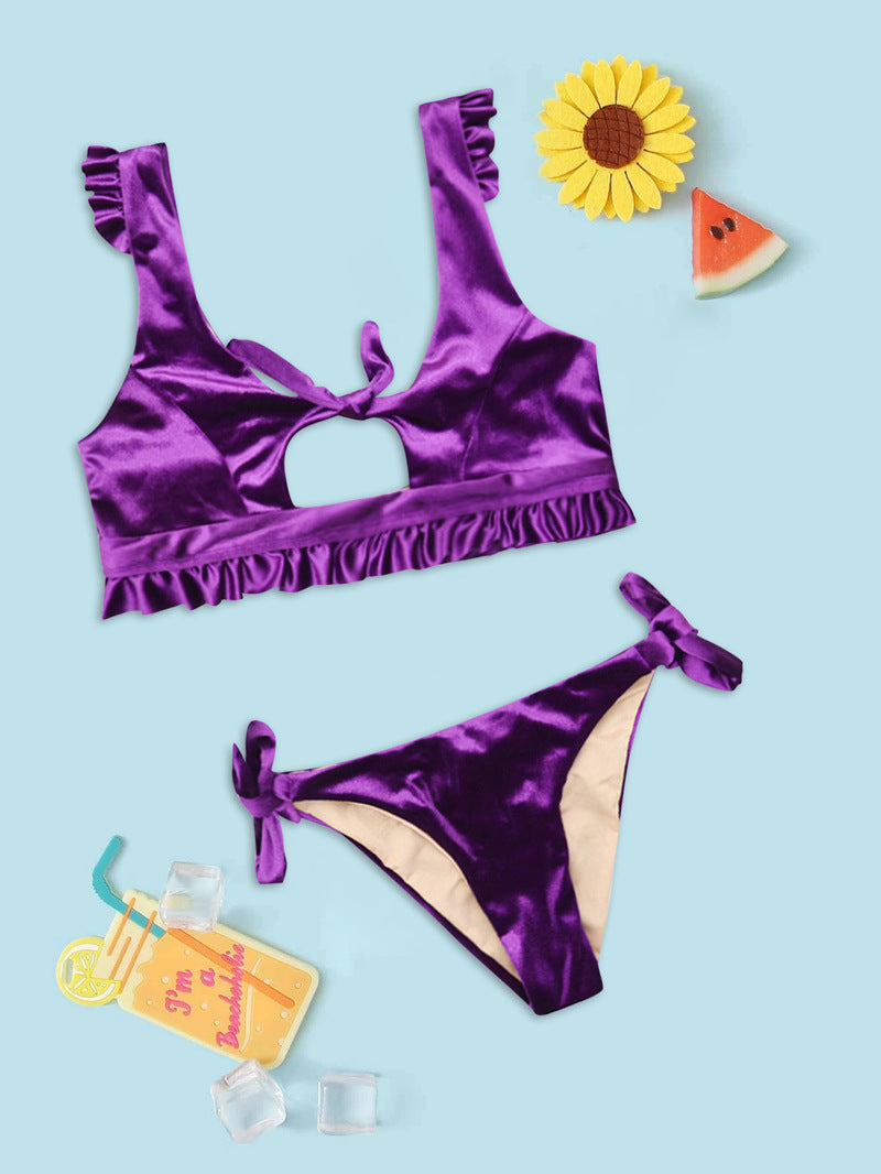 Women's bikini set with subtle cut-out and ruffle details Mune Fashion