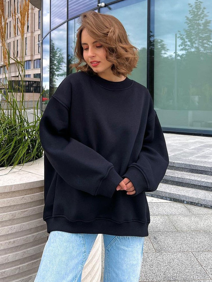 Mune | Women's Oversized Sweatshirt In Solid Color Design