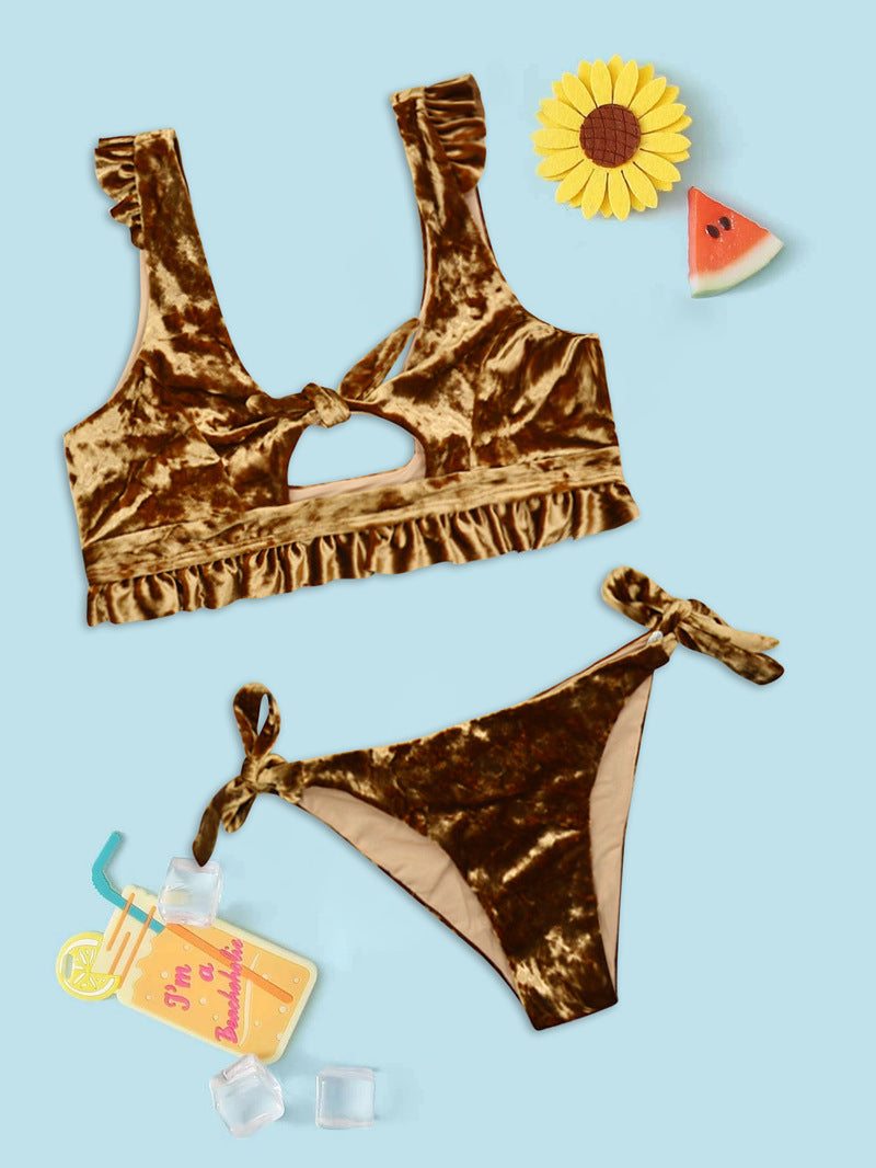 Women's bikini set with subtle cut-out and ruffle details Mune Fashion