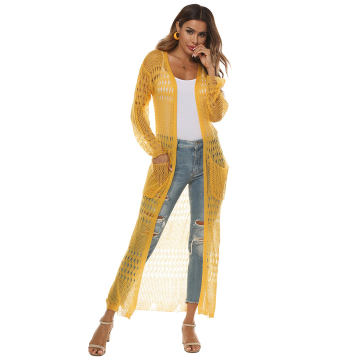 Women's airy knitted coat with openwork design Mune Fashion