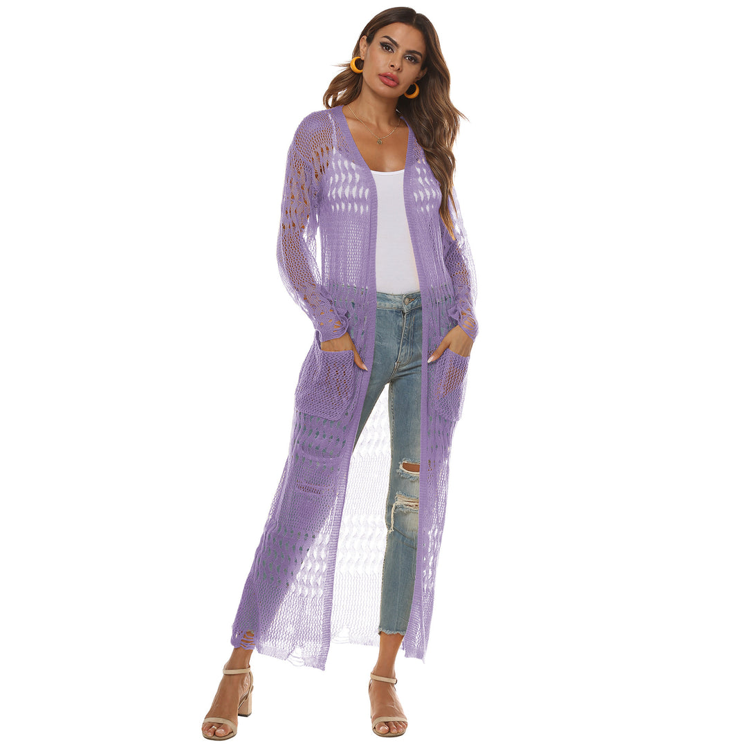 Women's airy knitted coat with openwork design Mune Fashion