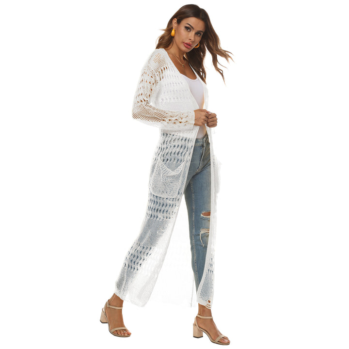 Women's airy knitted coat with openwork design Mune Fashion