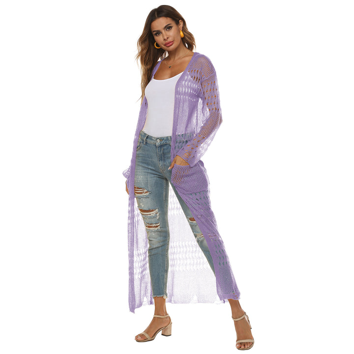Women's airy knitted coat with openwork design Mune Fashion