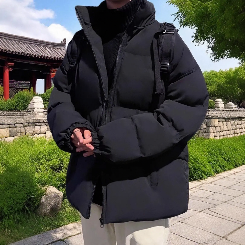 Unisex-Winter jacket, padded, standing collar
