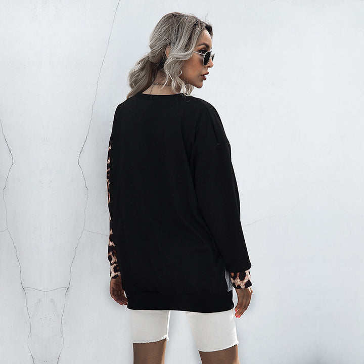 Women Oversize Colorblock Sweatshirt with Leo Sleeves and Round Neck Mune Fashion