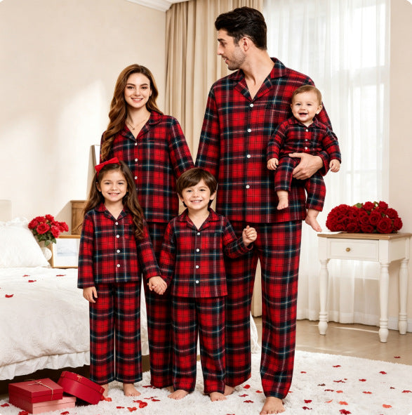 Family Pajama Set, plaid, Long sleeve, 2631