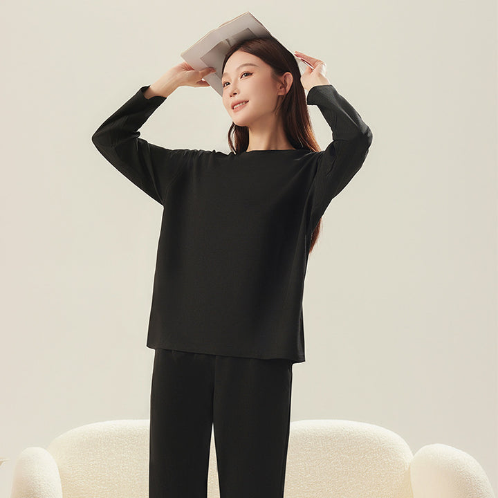 Waffle pique house suit for couples, long