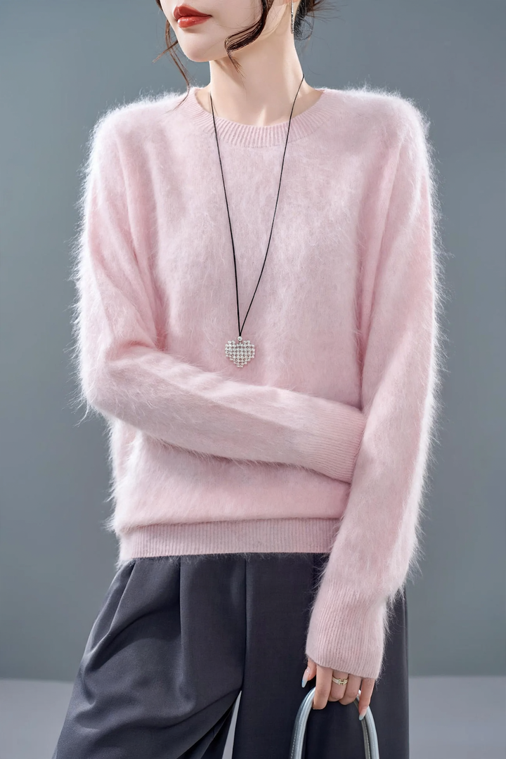 Women's cashmere sweater, brushed