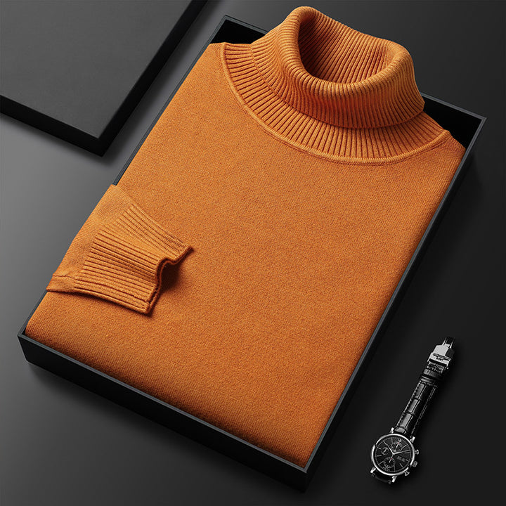 Warmer men’s turtleneck sweater, knitted