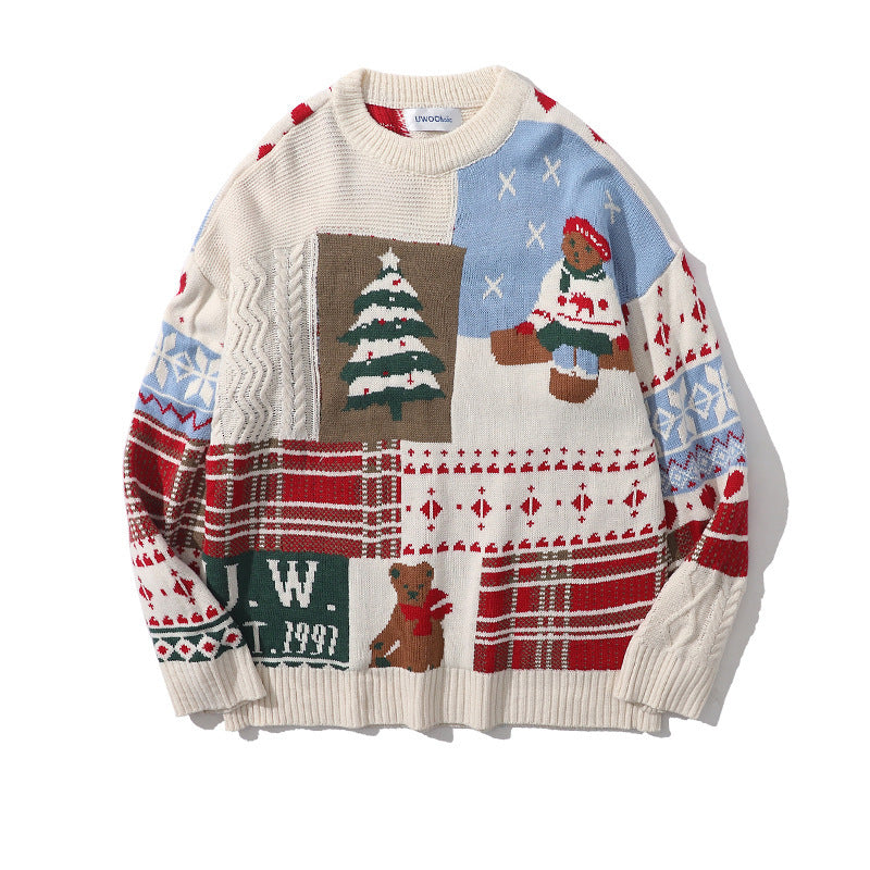 Christmas sweater for men with bear motif