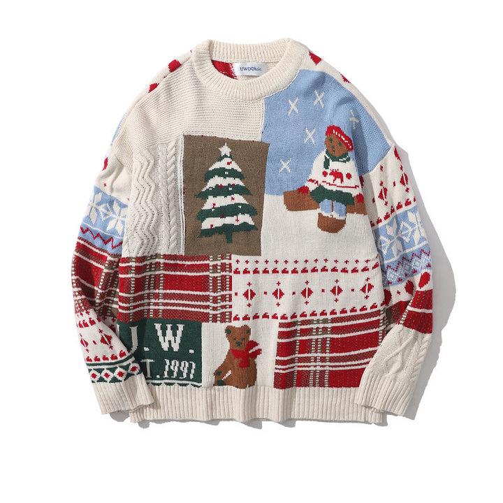 Christmas sweater for men with bear motif