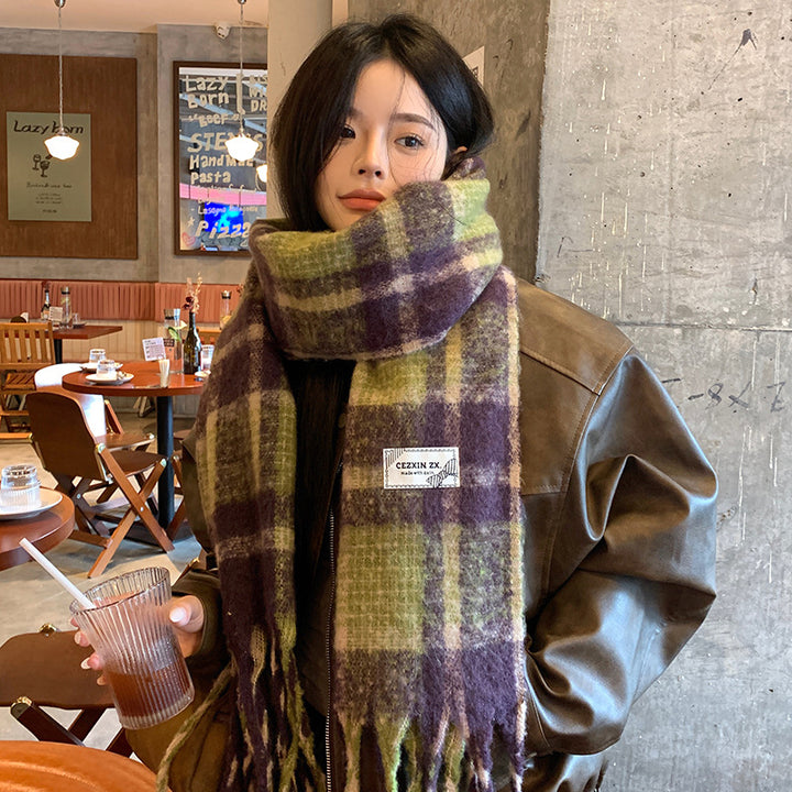 Knitted scarf in Korean style, 200x60 cm