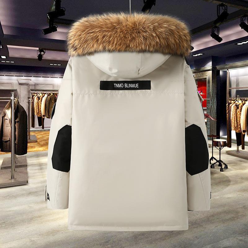 Padded unisex down jacket in workwear style