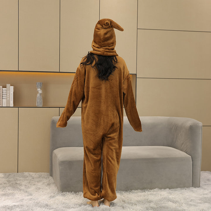 Funny one-piece pajama in brown