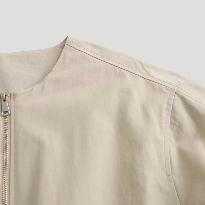 Mune | Women's beige lightweight Zip-Up bomber jacket