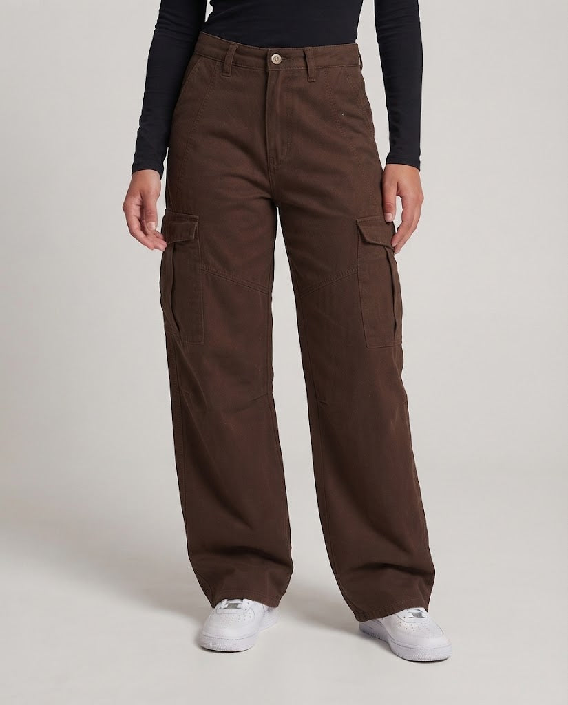 Women Baggy Cargo Pants with extremely wide leg and high waistband Mune Fashion