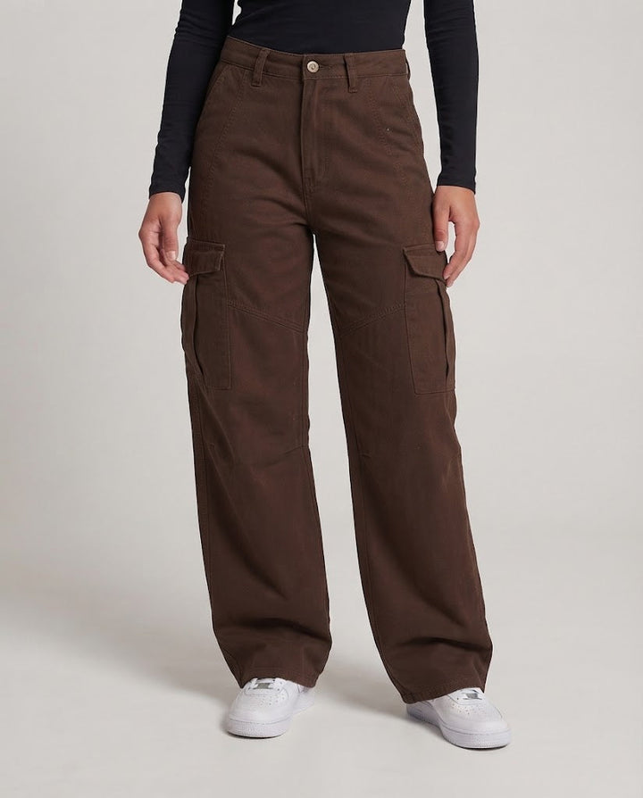 Women Baggy Cargo Pants with extremely wide leg and high waistband Mune Fashion