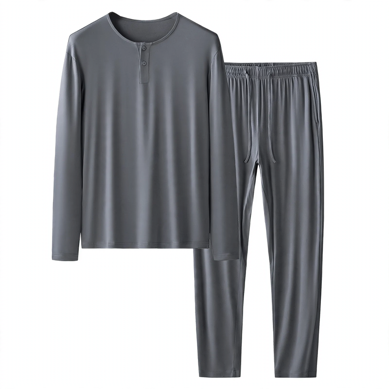 Men's Pajama Set, Modal, long-sleeved, for Spring and Summer