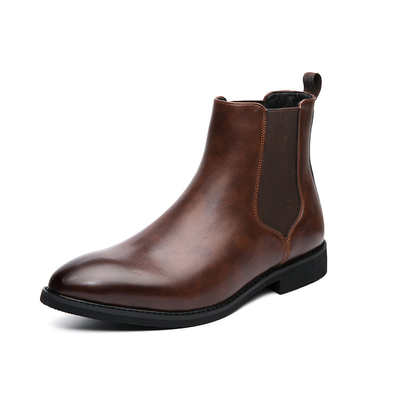 Fashionable men's Chelsea boots, pointed