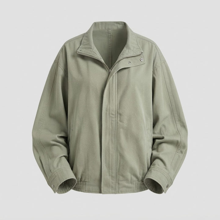 Women’s relaxed fit utility transitional jacket with zipper and stand-up collar Mune Fashion
