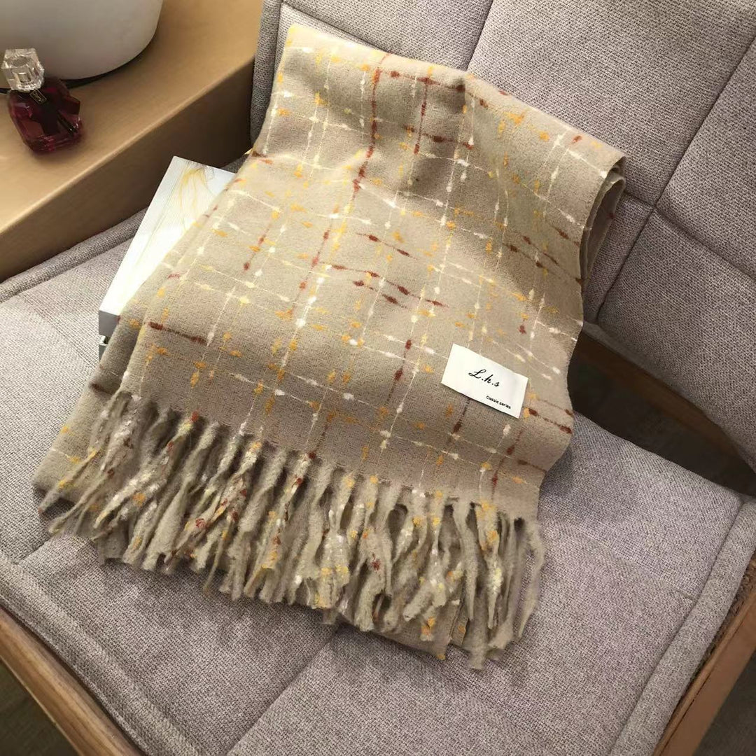Checked scarf, 200 cm, warming