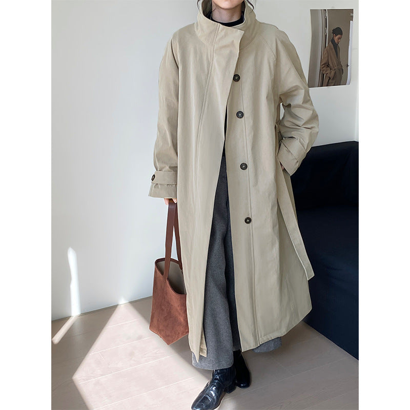 Ladies' trench coat with down inner lining