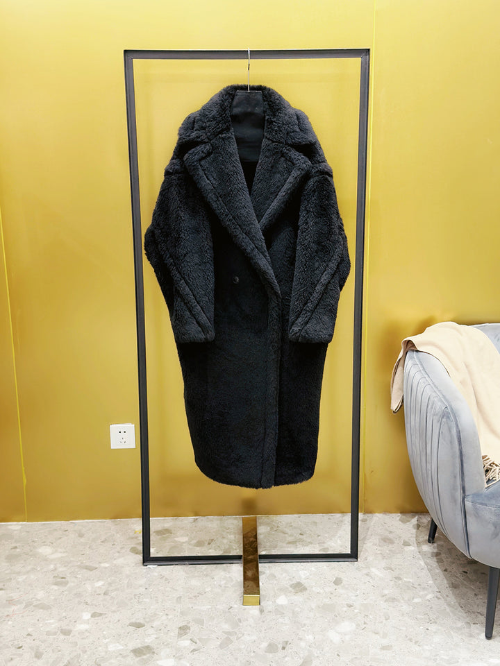 Women's Winter Coat, Teddy Look, Long