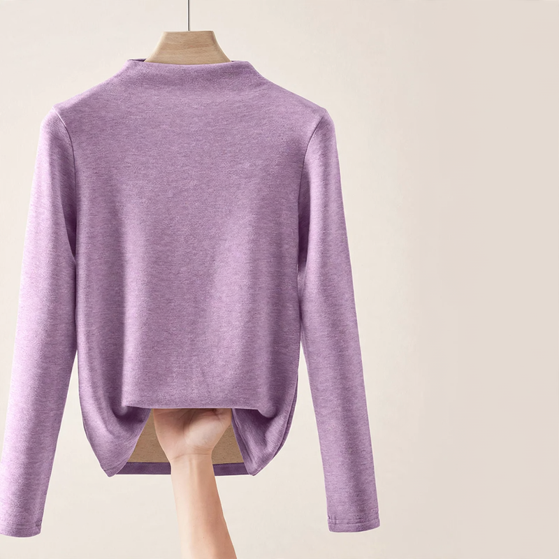 Women's undershirt, padded, with stand-up collar