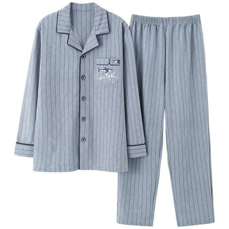 Men's Pajama Set made of pure cotton, checked