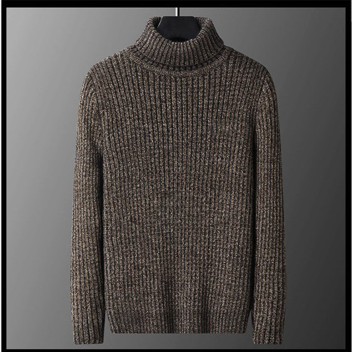 Men's winter sweater, lined, with turtleneck