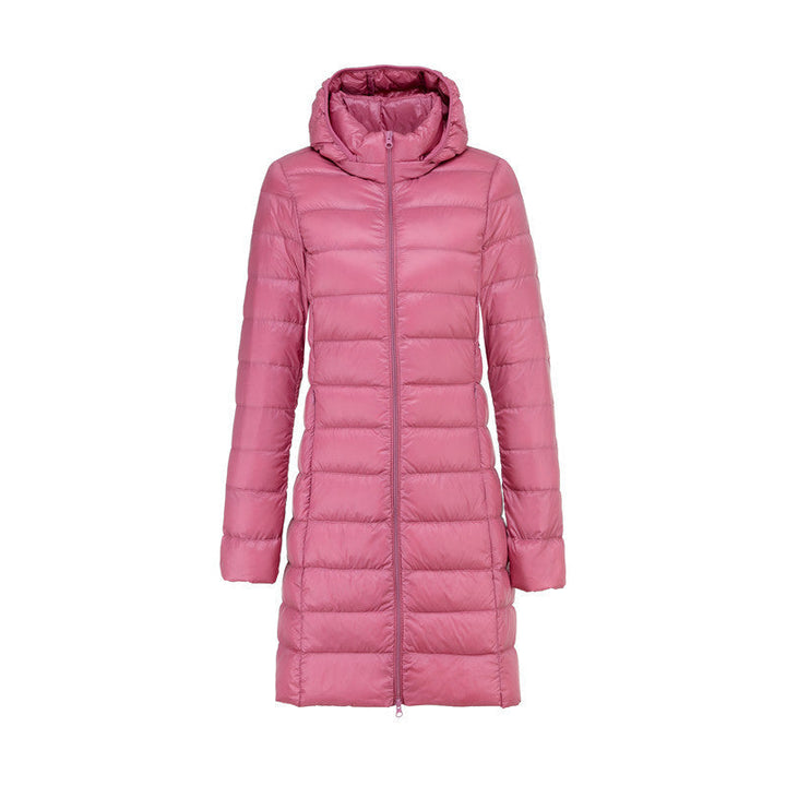 Mune | Long Lightly Padded Jacket with Detachable Hood for Women Ideal for Winter
