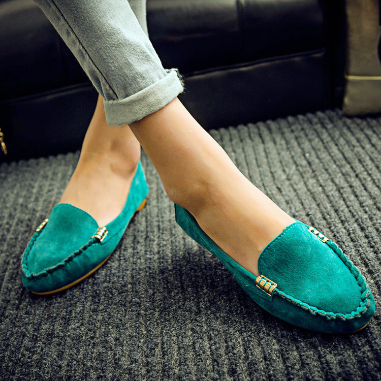 Women's comfortable velour leather moccasins with padded insole Mune Fashion