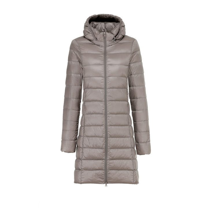 Mune | Long Lightly Padded Jacket with Detachable Hood for Women Ideal for Winter