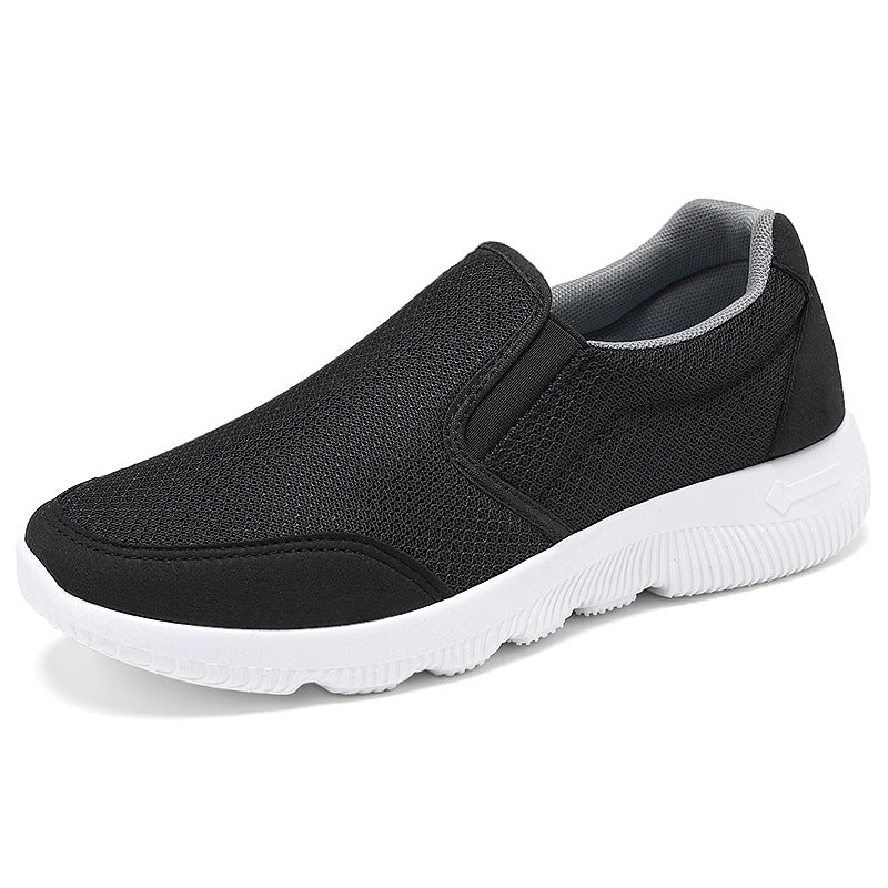 Men's breathable slip-on casual shoe with stretchable entry, knitted mesh upper, and shock-absorbing EVA sole Mune Fashion
