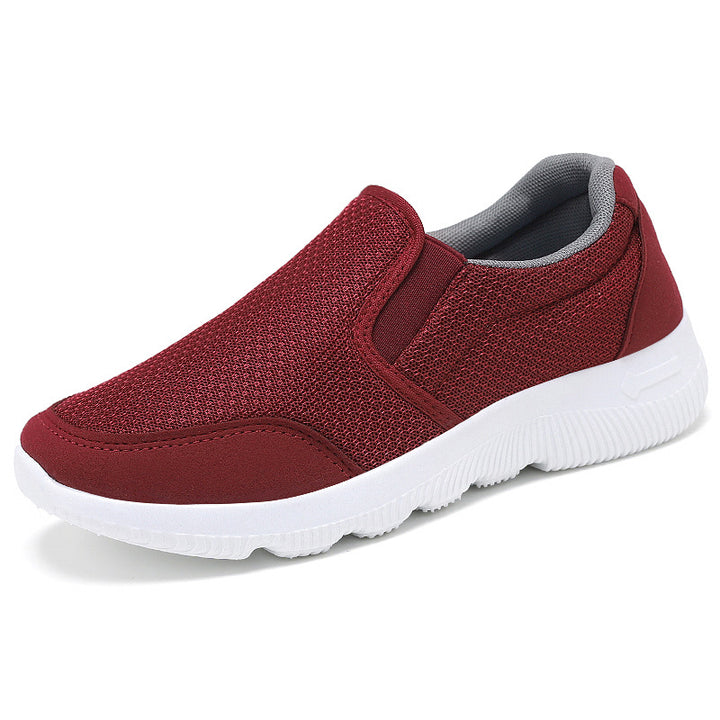 Men's breathable slip-on casual shoe with stretchable entry, knitted mesh upper, and shock-absorbing EVA sole Mune Fashion