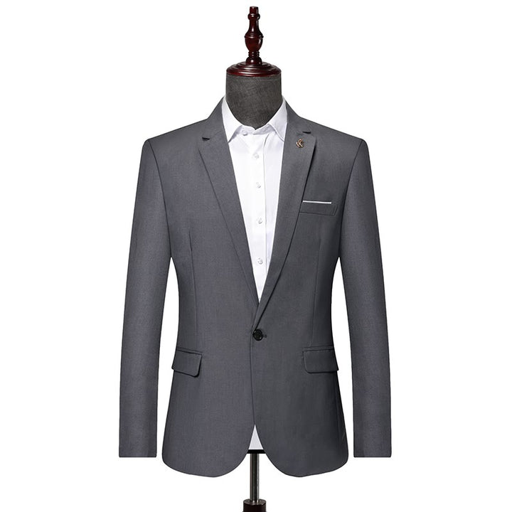 Men's slim fit evening jacket with matte notched lapels, single button closure and breathable lining Mune Fashion