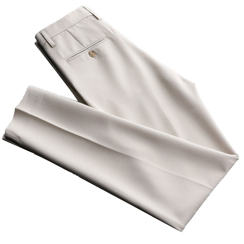 Men's slim-fit business trousers with crease and concealed hook closure Mune Fashion