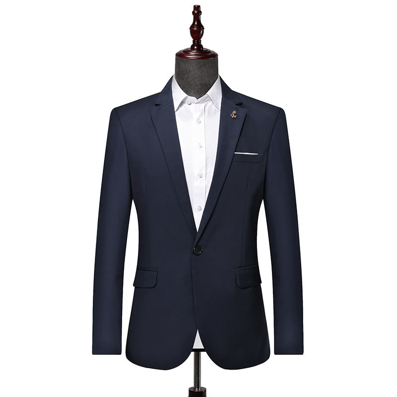 Men's slim fit evening jacket with matte notched lapels, single button closure and breathable lining Mune Fashion