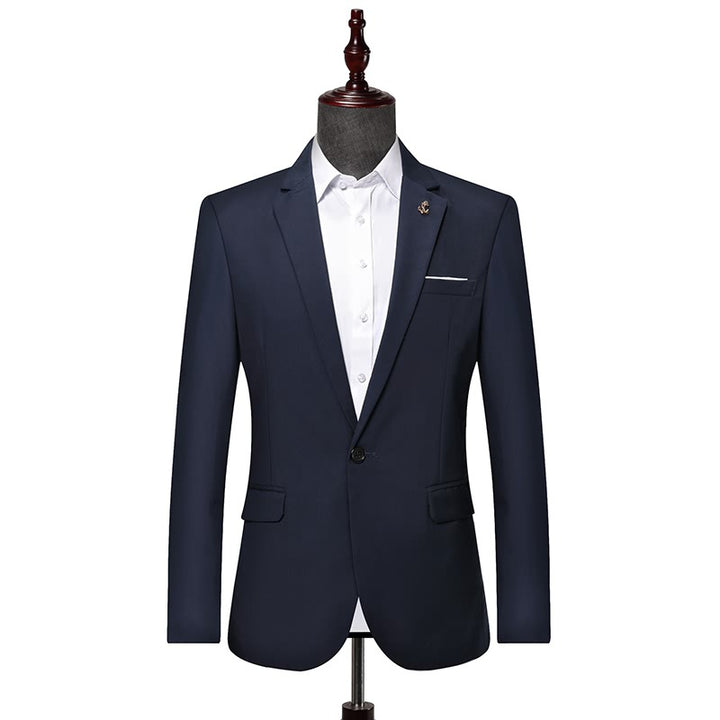 Men's slim fit evening jacket with matte notched lapels, single button closure and breathable lining Mune Fashion