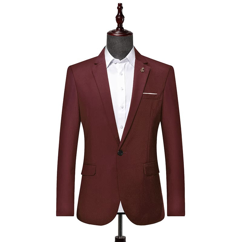 Men's slim fit evening jacket with matte notched lapels, single button closure and breathable lining Mune Fashion